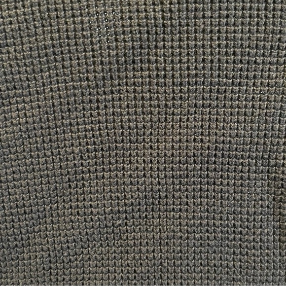 P: Michael Michael Kors Full Zip Black Cardigan waffle knit Sweater Sz L - Picture 6 of 9